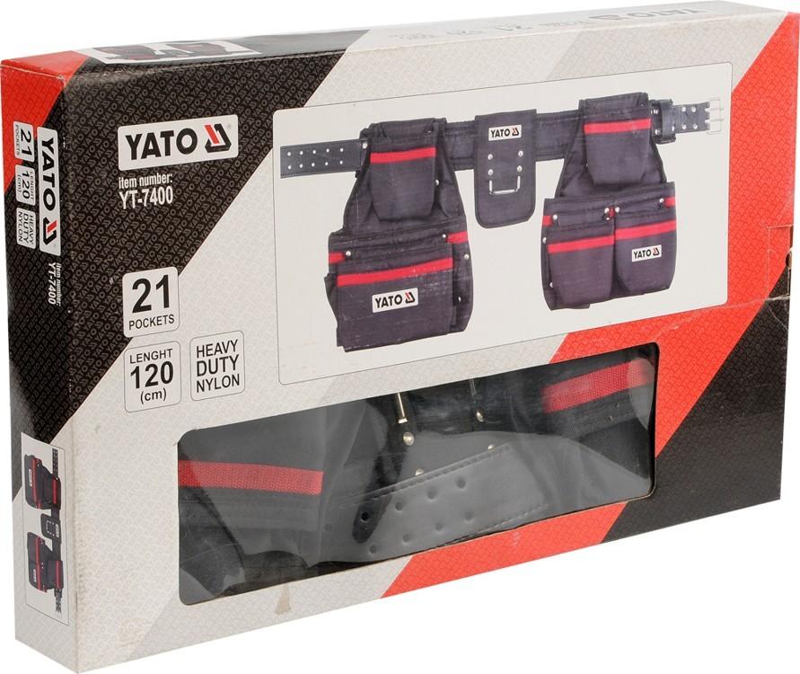 Belt with pockets for nails and tools 120 cm / YT-7400 / YATO