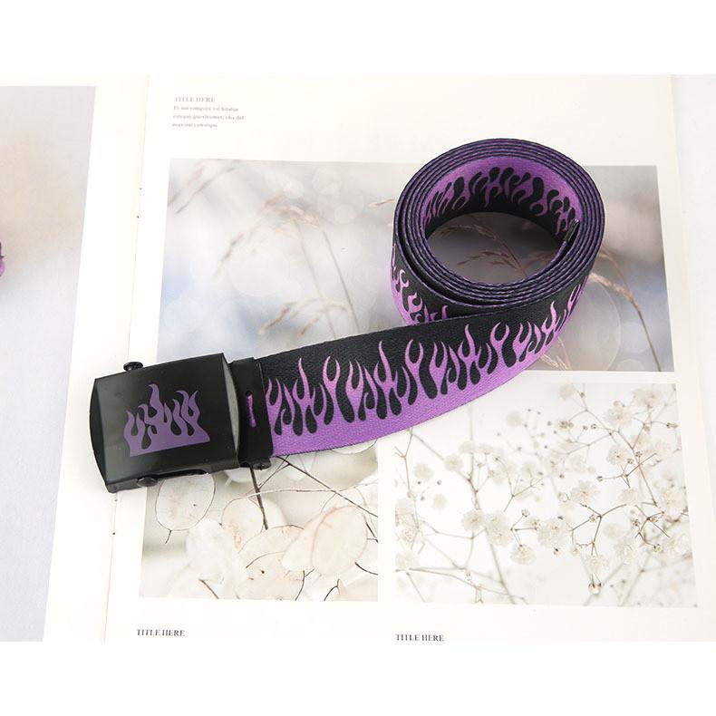 Harajuku Mode Lässiger Canvas-Gürtel Mit Doppeltem Ringverschluss Für Herren