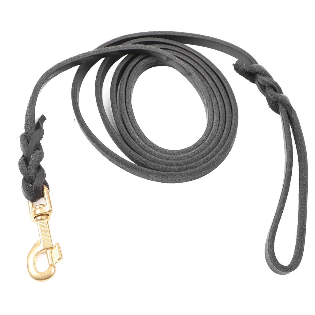 Dog Leash Durable Cowhide Leather Dog Training Leash Long Soft Dog Traction Rope for Medium Large