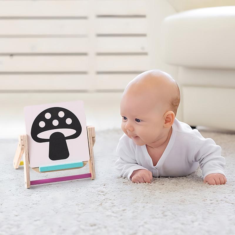 Baby Montessori Mirror Puzzle Busy Board Wooden Toys Children Early Educational Sensory Toy For Toddler Preschool Teaching Aids