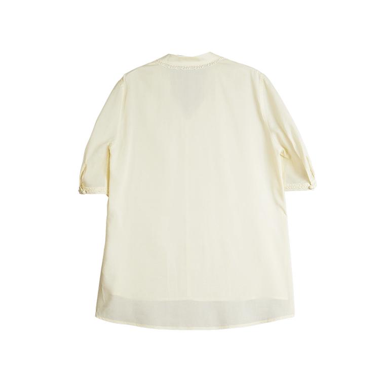ELLE Luxe Lyocell Five-Quarter Sleeve Shirt Women shirts Yellow EM51181