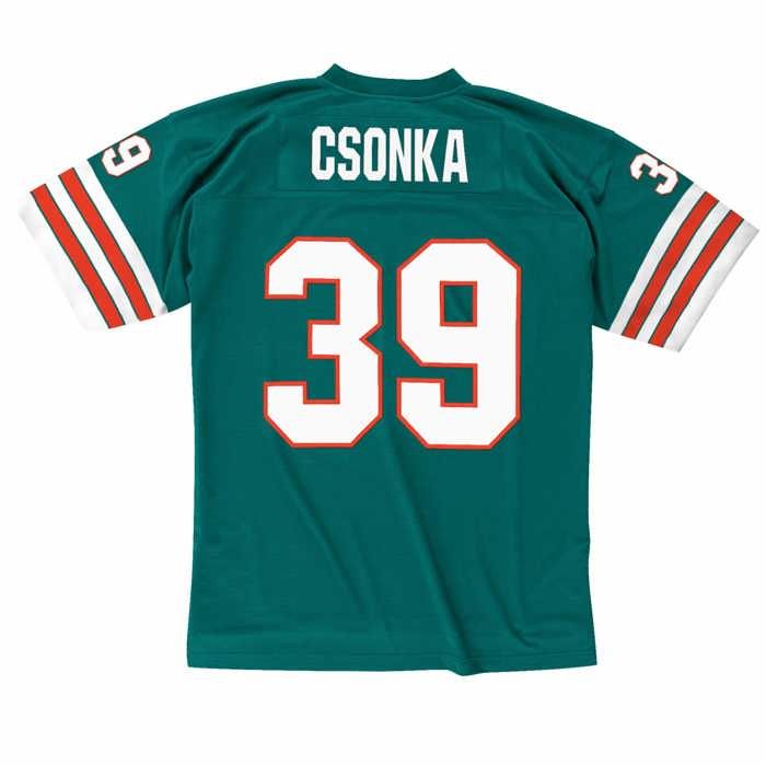 Maillot NFL - MITCHELL & NESS - Miami Dolphins 1972 - Larry Csonka - 100% polyester - Manches courtes