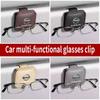 AUW3  Visor Sunglasses Holder Clip Eyeglass Holder For Nissan Qashqai Sylphy Tiida Altima Teana X-Trail Leaf Juke Sentra Accessories