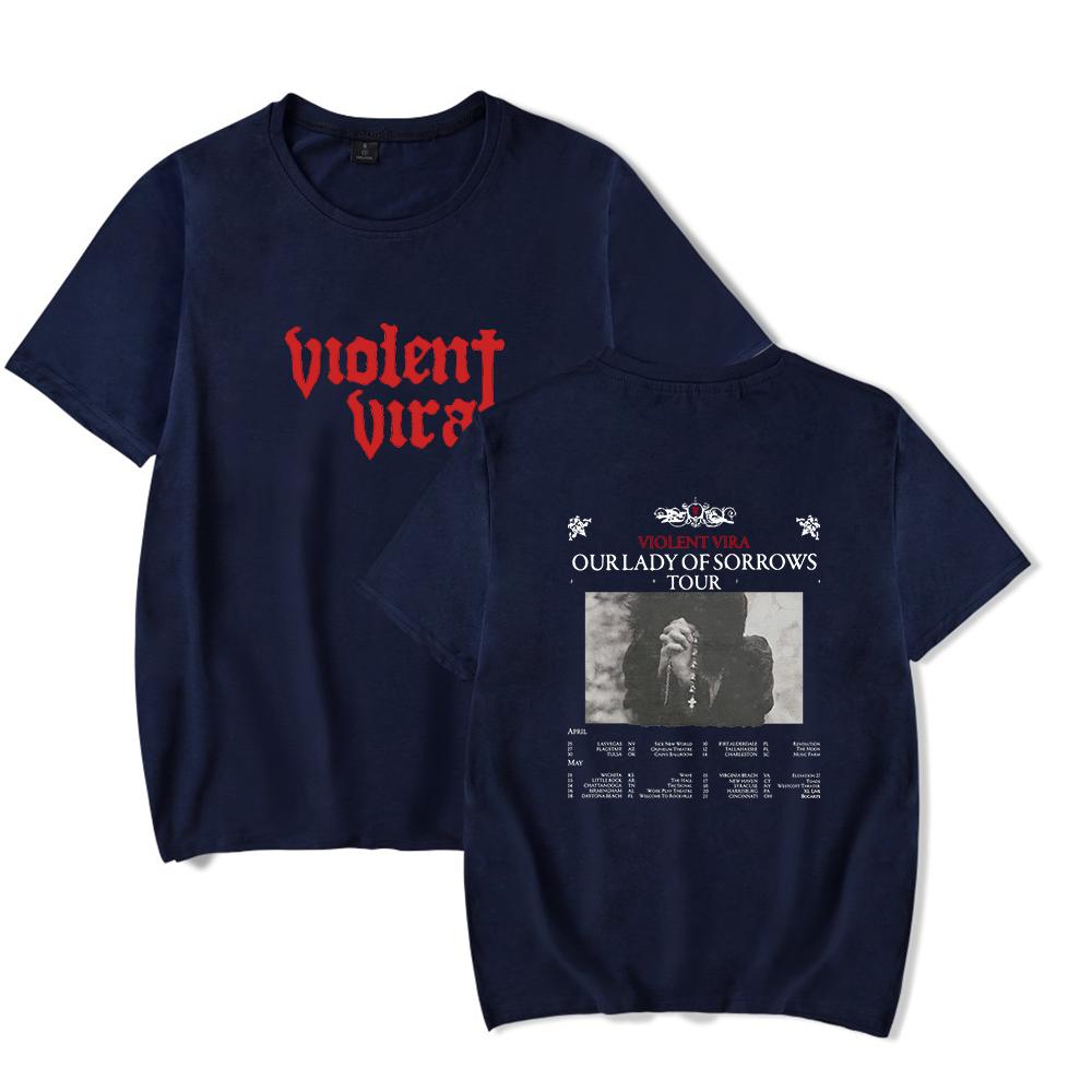 Violent Vira Merch tshirt Our Lady Of Sorrows Tour Unisex Tops Tee Outdoor Tee Fashion y2k Tops S