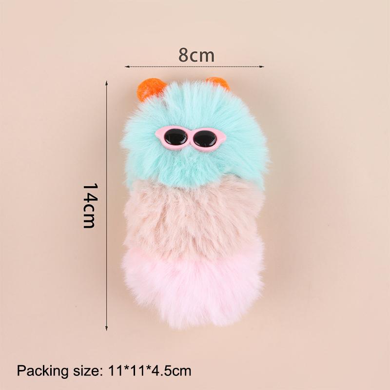 Cute Colorful Caterpillar Shaped Plush Cat Toy Indoor Kitten Molar Biting Toy Pet Interactive Toys Pet Bite Resistant Toys