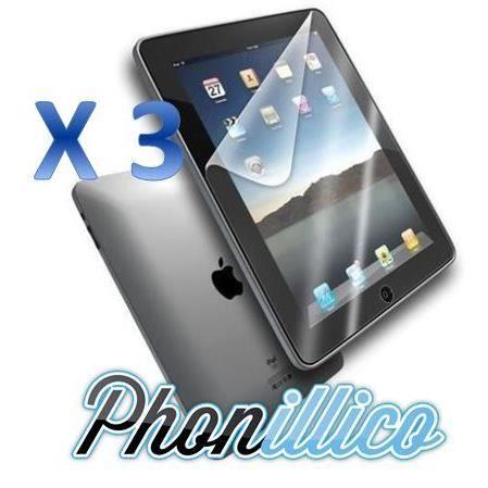 Films de Protection - Phonillico - Lot de 3 - Compatible Apple iPad 2/3/4 - Transparent - Plastique