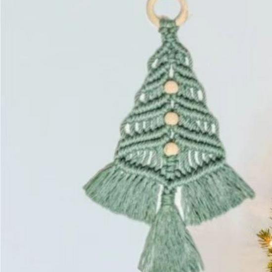 Nordik El Yapımı Pamuk İp Örgü Noel Ağacı Süsleri