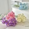 Fiore di Loto Finto Neve Artificiale Realistico Bouquet di Fiori Finti in Seta con 6 Fiori Completi per Vaso Composizione Floreale Centrotavola Matrimonio Casa