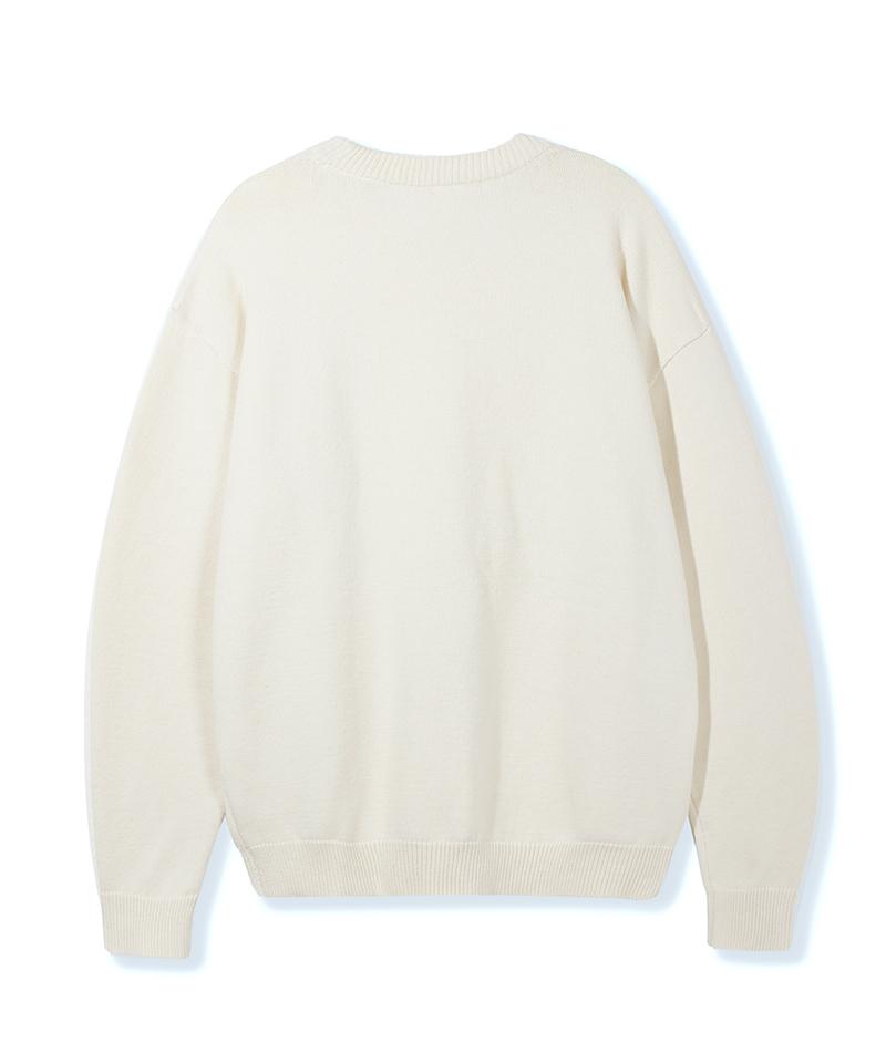 NODU Maple Basic Round Knit [Cream]