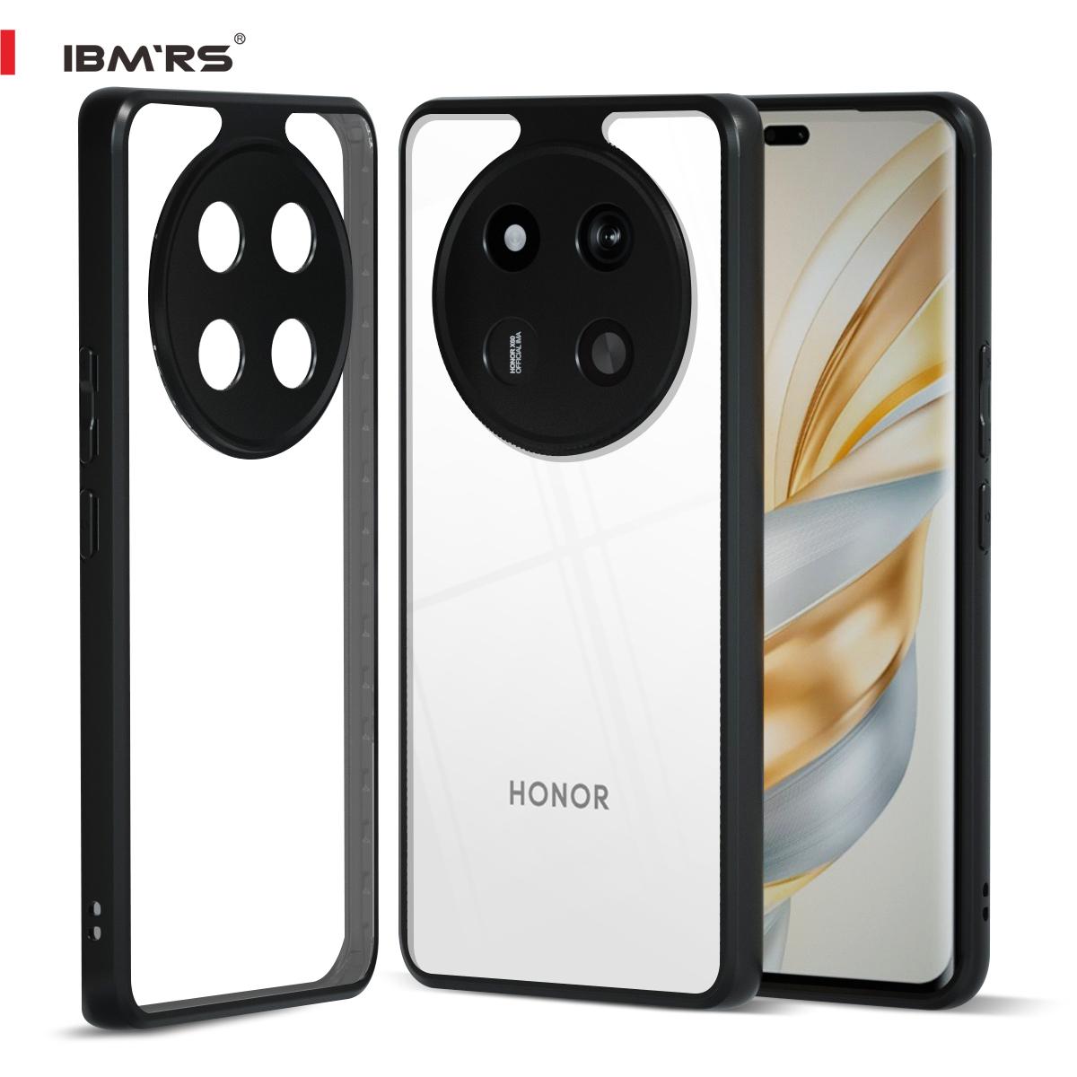 

(В комплекте ремешок на запястье)IBMRS для чехла Honor X60 Pro, Не желтеющий противоударный чехол для телефона, Прозрачная задняя крышка с защитой от царапин камуфляж (чистый) прозрачный