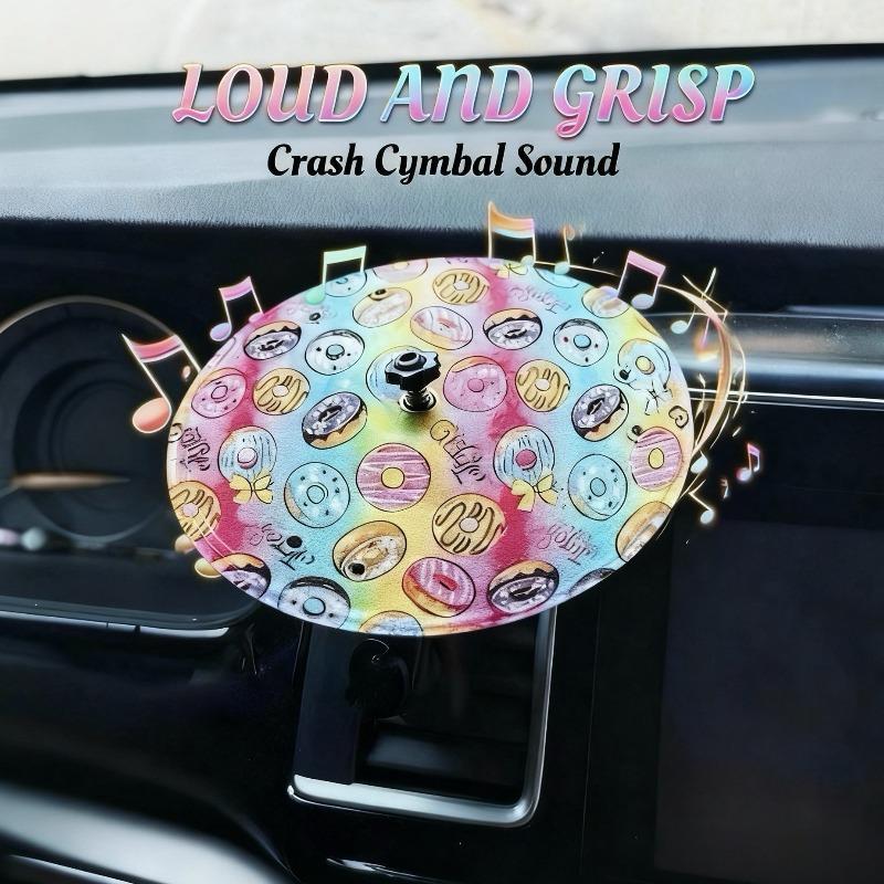 Universal Car Air Vent Mini Drum Crash Cymbal 2Pcs - Single Swivel Head Design for All Vehicle Types, Decorative Percussion Set