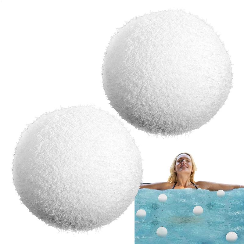 Hot Tub Scum Absorber Ice Bath Scum Absorber 2Pcs Reusable Scum Eliminating Sponge Balls Spa Pool Cleaner Oil Absorber CN