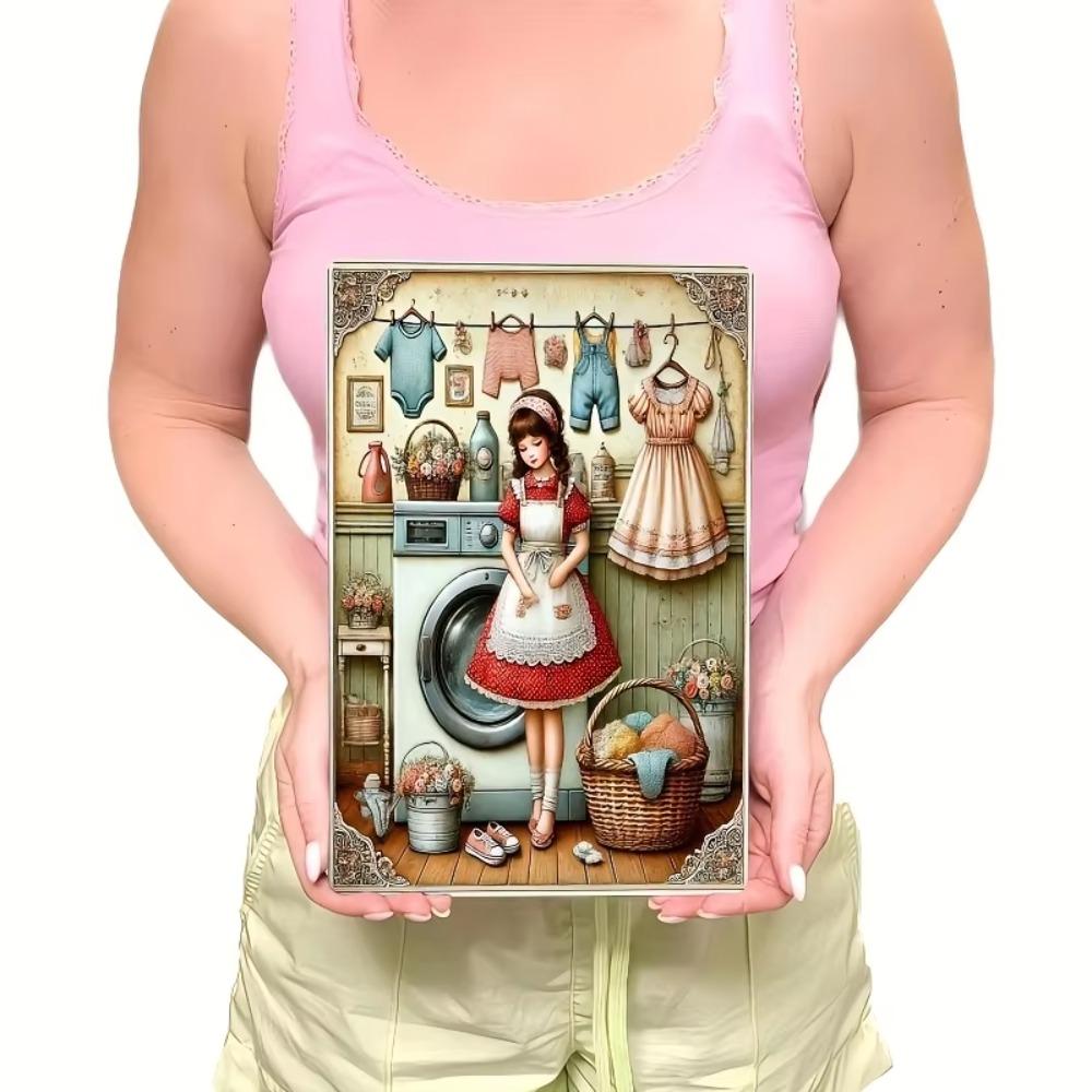 Metal Laundry Room Sign Vintage 8x12 Inch Kitchen Bar Man Cave Decor