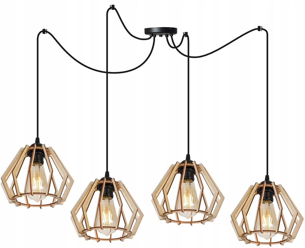 MODERN WOODEN LED CEILING HANGING LAMP