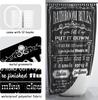 Funny Quotes Shower Curtains Cool Black and White Bathroom Rules Fun Modern Bathroom Curtain Polyester Waterproof Bathroom