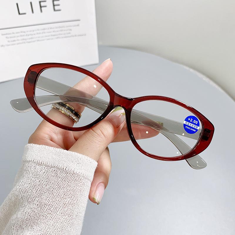 Fashion Design Reading Glasses Presbyopia Eyeglasses Women Cat Eye Frame Anti-blue Light Far Sight Eyewear