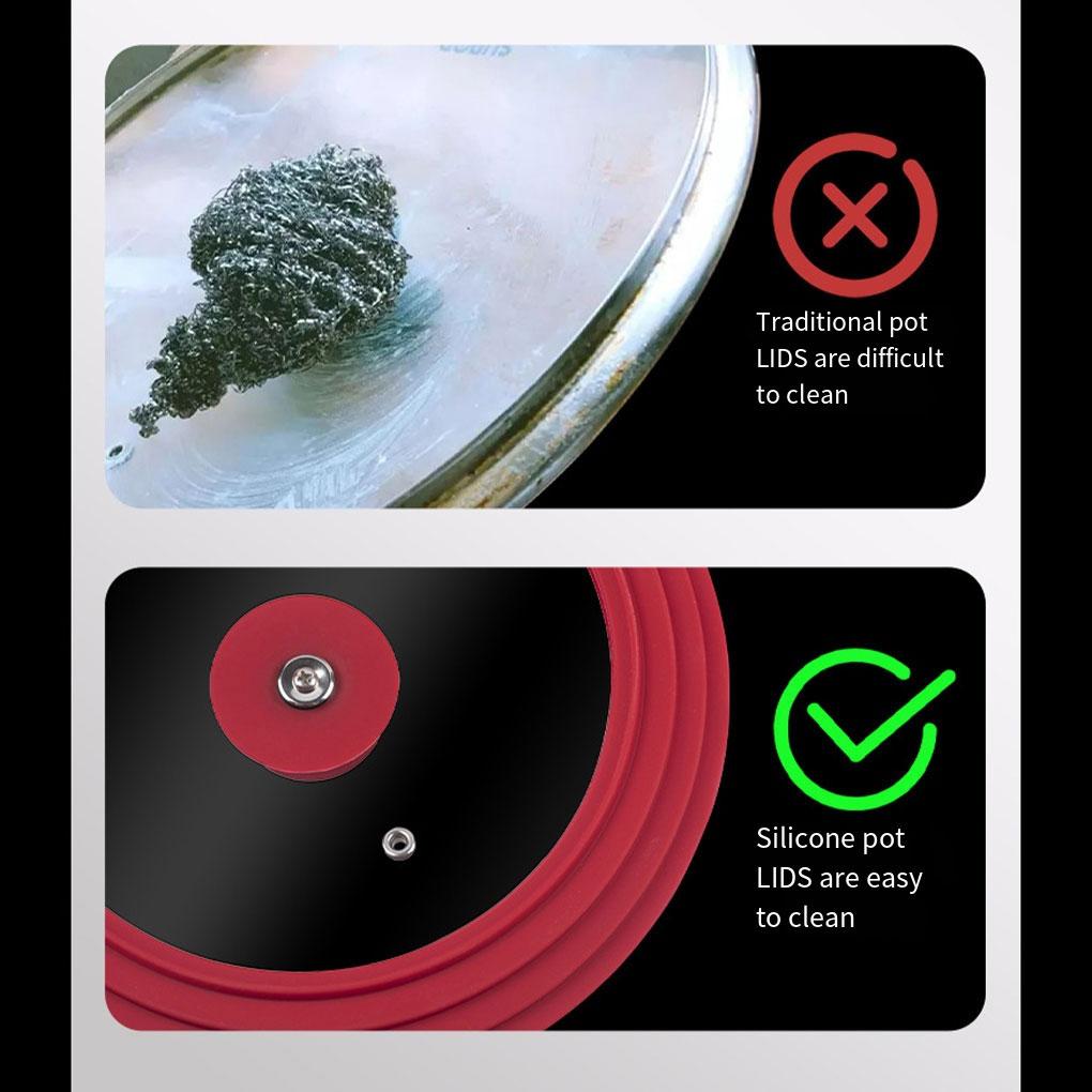 Food Grade Silicone Pot Cover Rust-resistant Good Sealing Kitchen Kitchen Pot Coverl Pot Lid