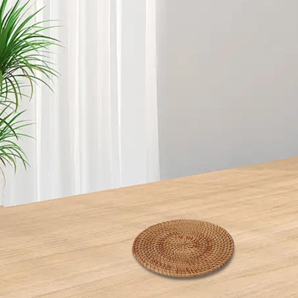 Insulation Pads Rattan Coasters Environmentally Friendly