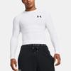 Under Armour HeatGear® OG Logo Print Crew Neck Slim Fit Long Sleeve Workout Shirt Men tops White 1387696-100