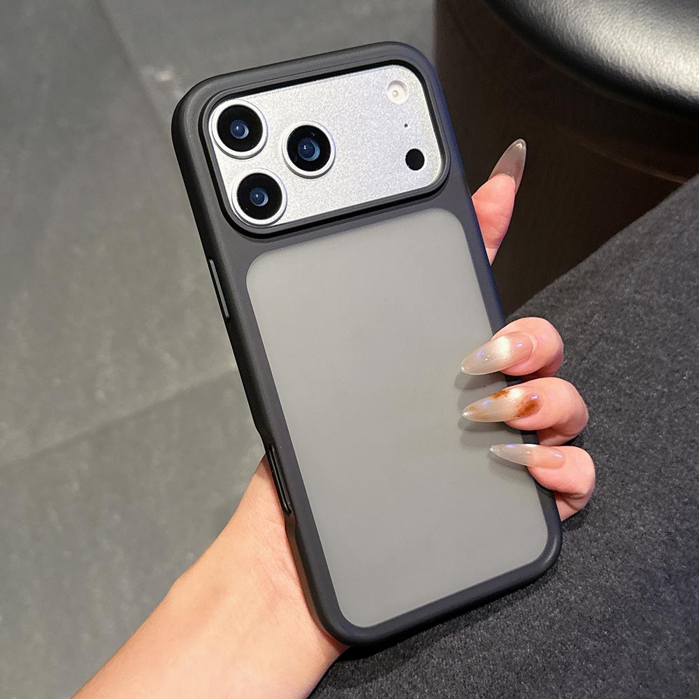 

Black Matte Shockproof Case for Iphone Air 17E 17 E 16E 16 Pro Max 15 Plus 14 13 12 17Pro Frosted Translucent Back Phone Cover Accessories iphone 17 pro max чёрный