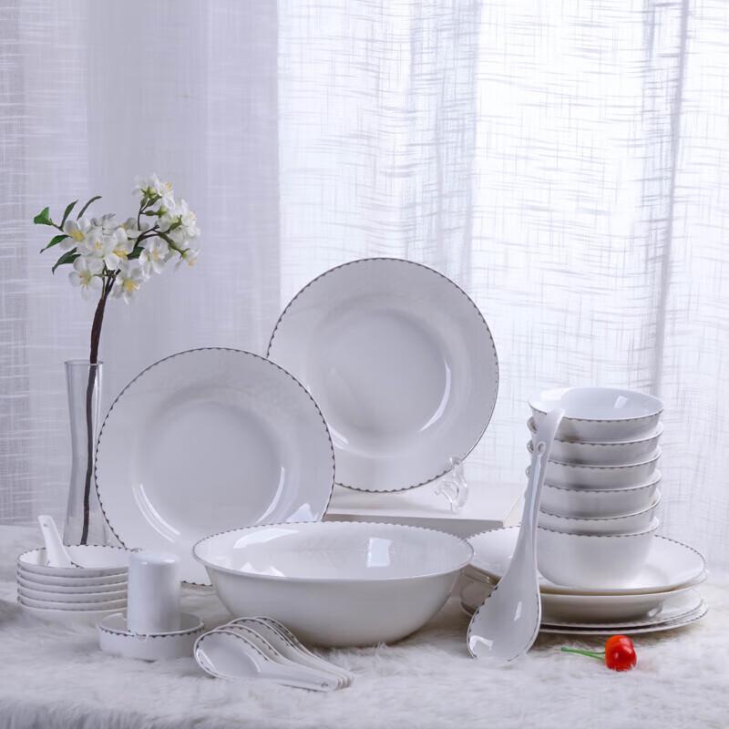 Jingdezhen Ceramic 28-Piece Tableware Set