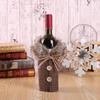 Luxurious Santa Claus Wine Bottle Cover Gift Bag For Festive Christmas Table Decor