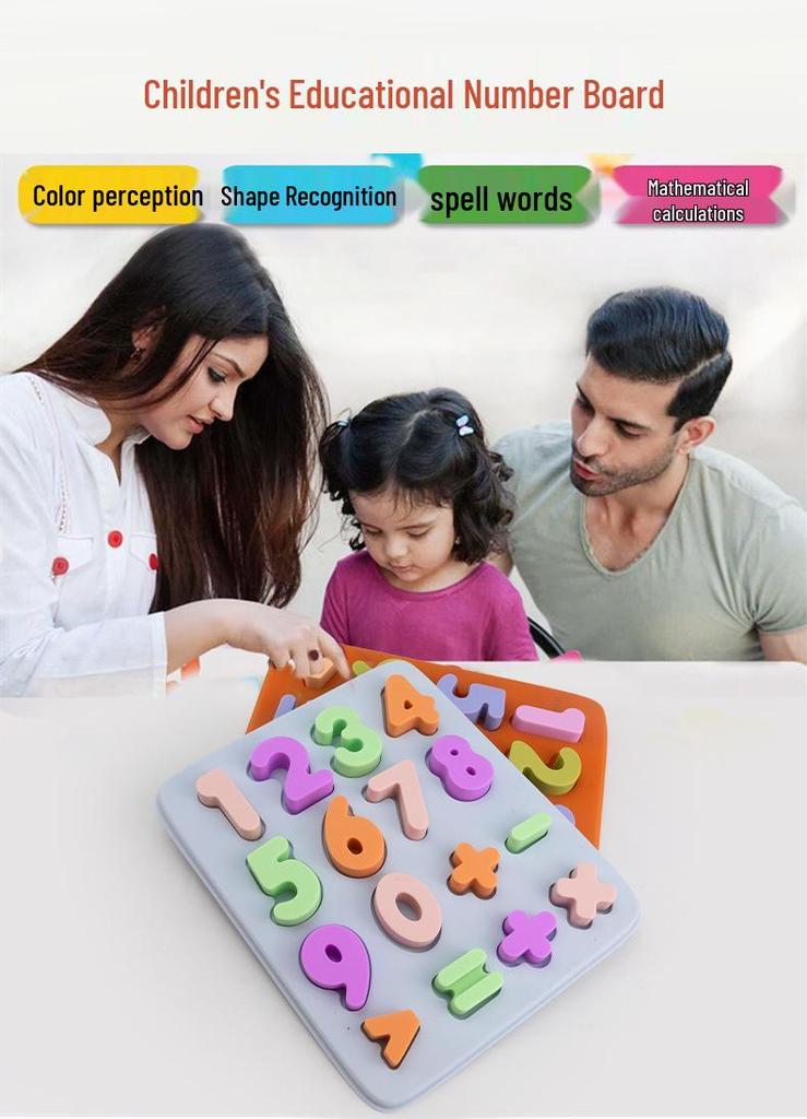 Silicone Educational Puzzle Toy for Kids - Number & Shape Learning