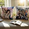 GirlGroup Kpop KKISS OF LLIFE Cushion Cover Pillowcase Antidustmite Invisible Zipper Short Plush Sofa Cushion