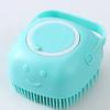 Silicone Massage Comb 2-In-1 Shampoo Brush New Pet Bath Brush  Cleans Hair And Dirt