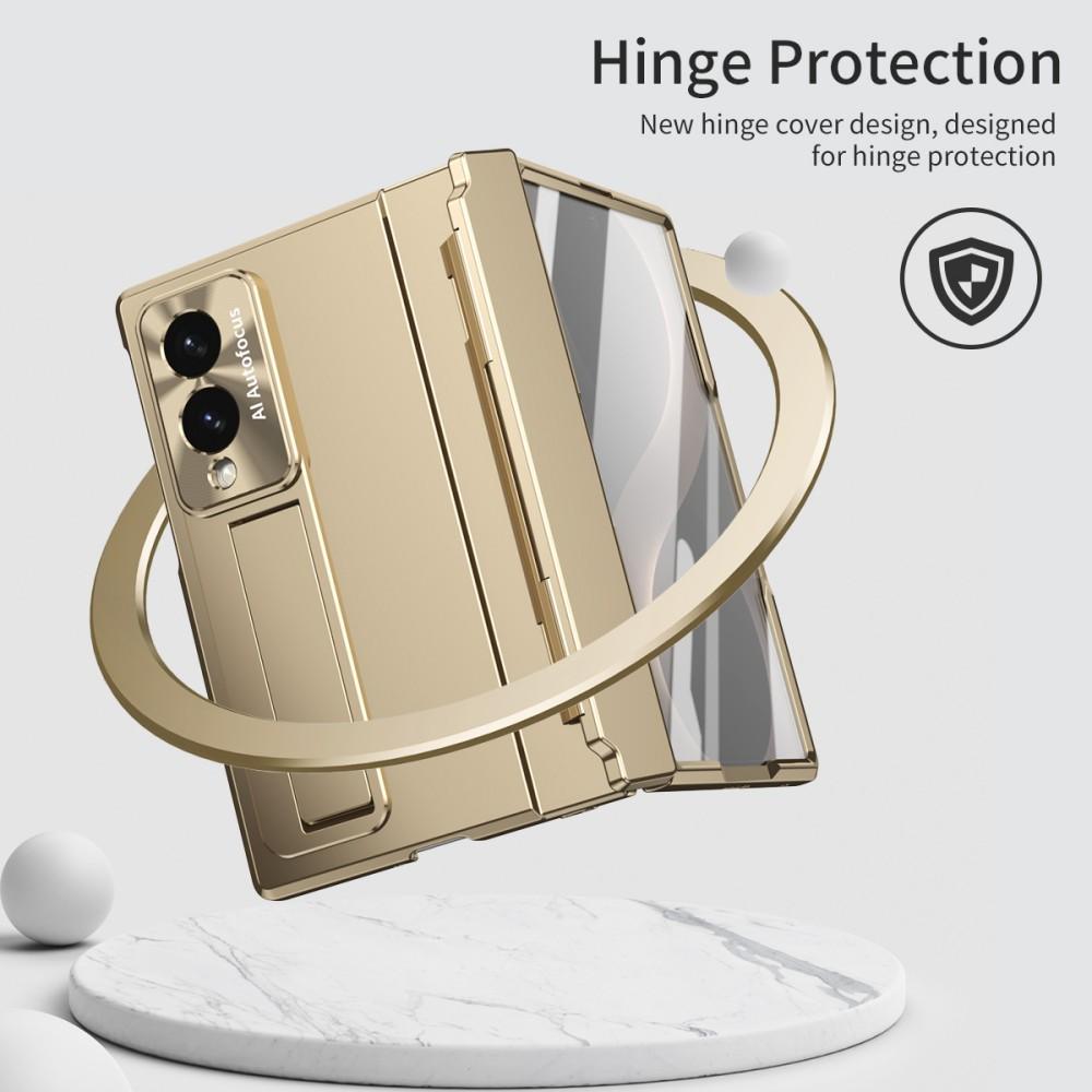 Estuche Chapado Para Samsung Galaxy Z Fold 8 7 6 5G Cargador Inalámbrico Magnético Protección de Bisagra Película Protectora Frontal Cubierta Trasera