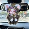 Soft Curly Fur Plush Hanging Ornament Cute Vinyl Face Big Eyes Pendant for Car Bag Key Decor Birthday Gift