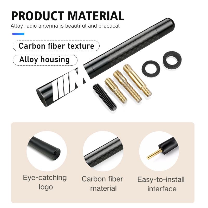 For BMW 12cm Carbon Fiber Auto Roof Antenna Radio Aerial Antenna Accessories E30 E34 E36 E39 E46 E52 E53 E60 E61 E62 E70 E71 E83