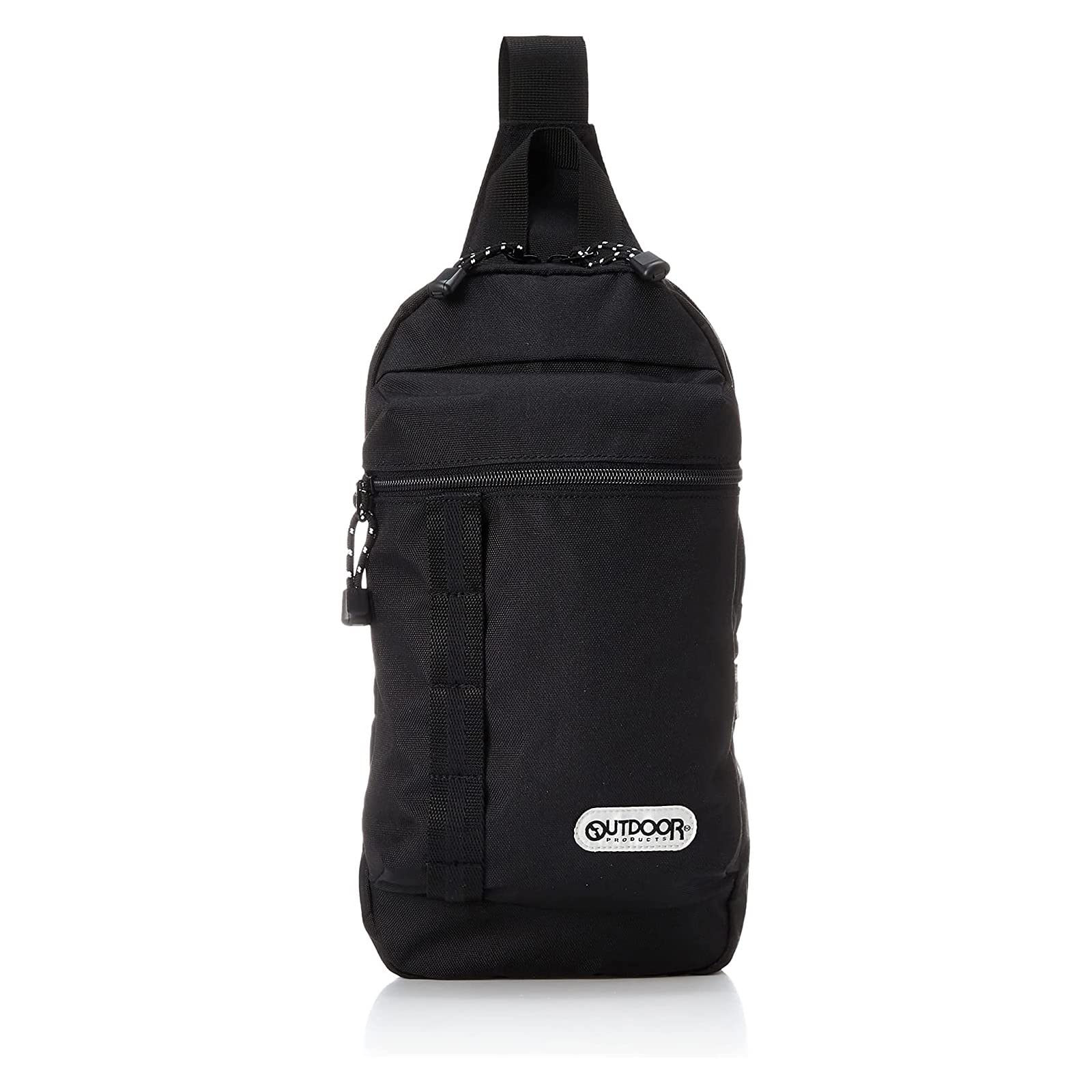 

Body Bag Vertical Shape Shoulder Compatible with Both Left and Right Shoulders Plain Line Tape Black [Outdoor Products] чорний