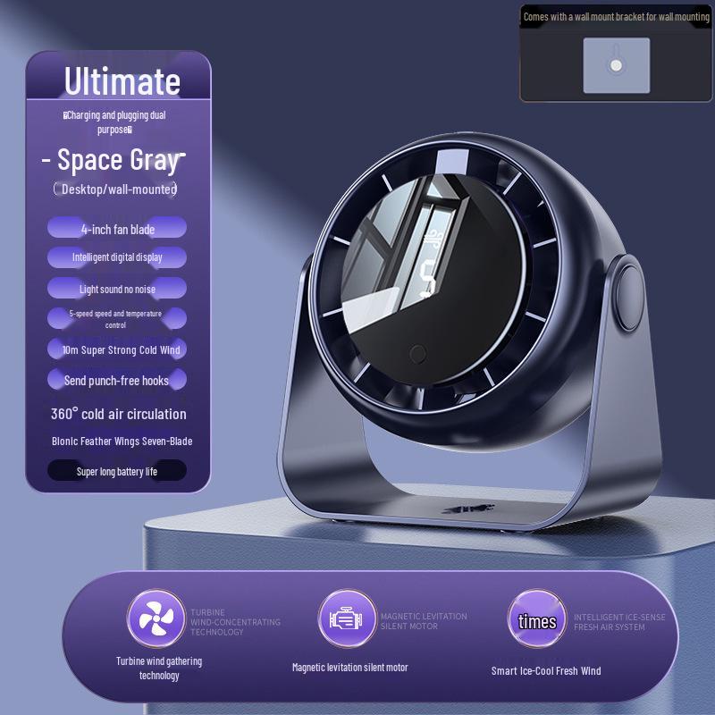 Compact USB Charging Wall & Table Fan for Dorms and Offices