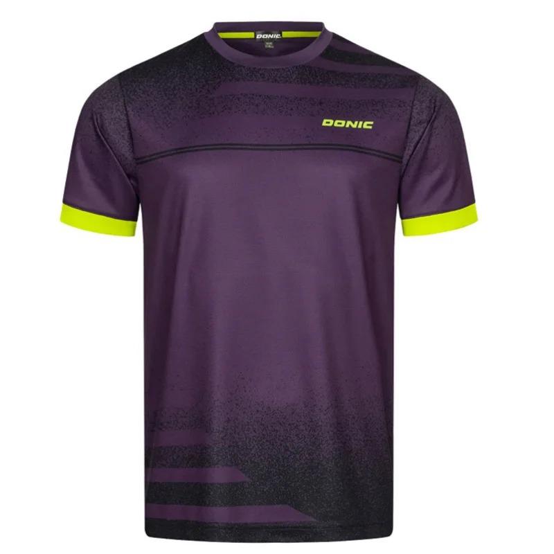 Herren Tischtennis T-Shirt Unterströmungsmuster Herren Sommer atmungsaktiv Badminton T-Shirt Tischtennis Kurzarm Schnelltrocknendes Top