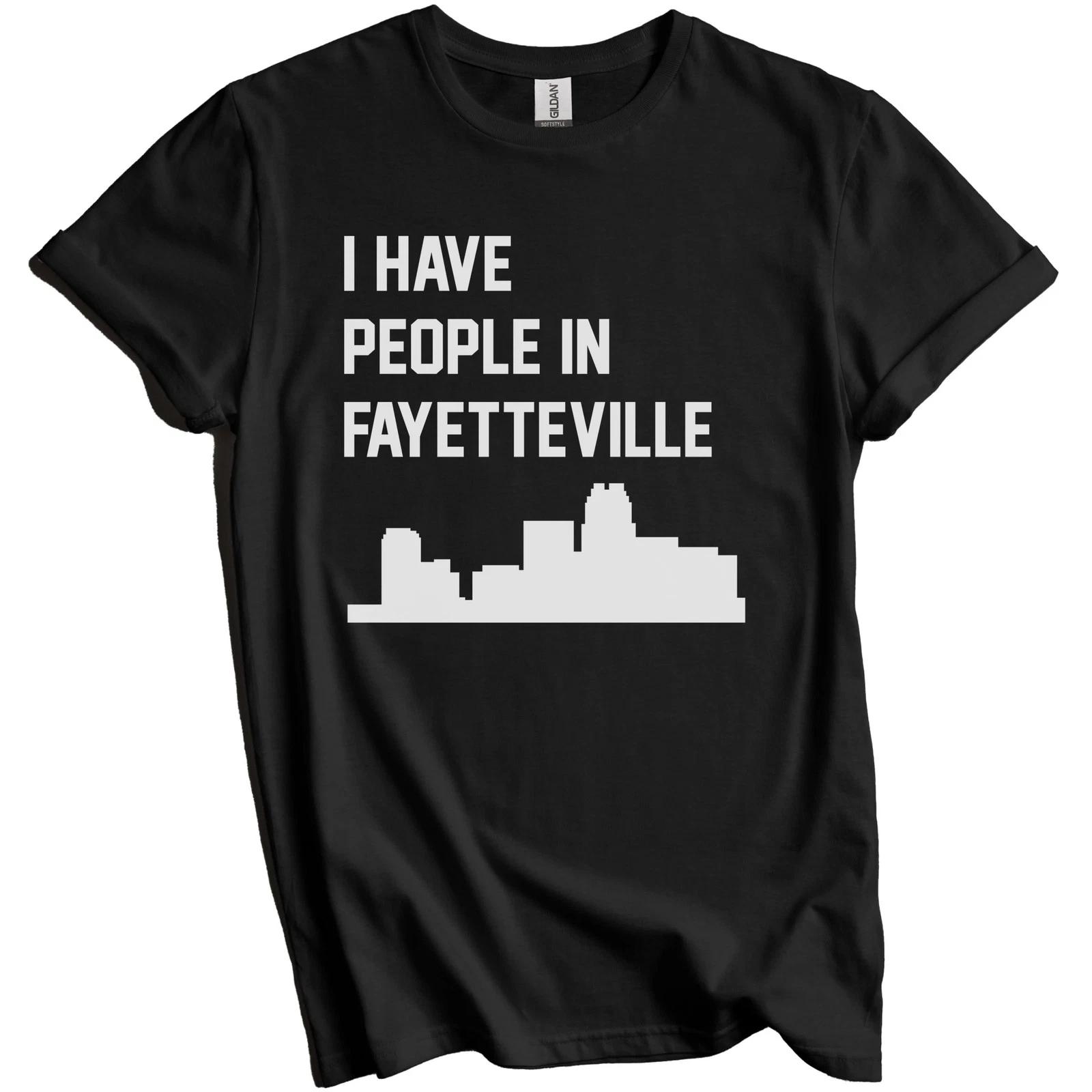 

I Have People In Fayetteville North Carolina Skyline T-Shirt 2XL