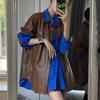 Lockeres Sommerhemd Koreanischer Stil Sonnenschutz Reine Farbe Lässige Bluse für Damen Premium Layering