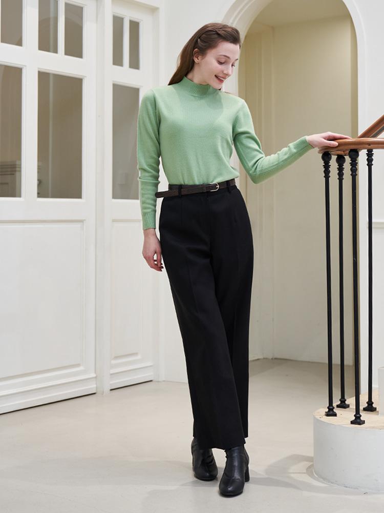 LBYL Green Wool Turtleneck Knit