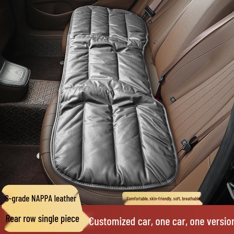 Universal Premium Nappa Leather Car Seat Cushion for All Seasons, Single Piece, Compatible with Mercedes-Benz and BMW