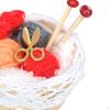 1/12 Dollhouse Woolen Yarn in Basket Knitting Miniature with Scissors for