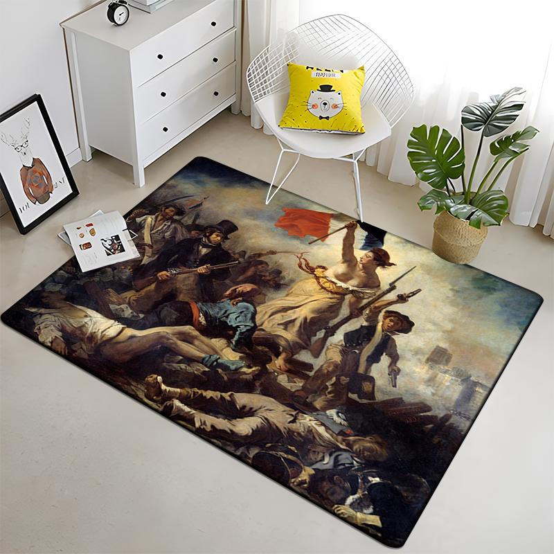Famous Paintings Art Printed Carpet for Living Room Large Area Rug Soft Carpet Home Decoration Mats Boho Rugs Dropshipping