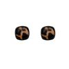 Maillard Yadan style square leopard print earrings women's stud earrings retro light luxury design earrings