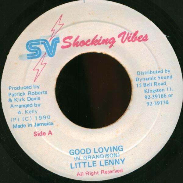 

7inch Record LITTLE LENNY Good Loving NONE Shocking Vibes 1990 Jamaica Reggae Ska Dub Used