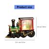 Festival Glowing Christmas Train Figurine Christmas Light Up Miniature Train Scene Ornament for Family Celebration