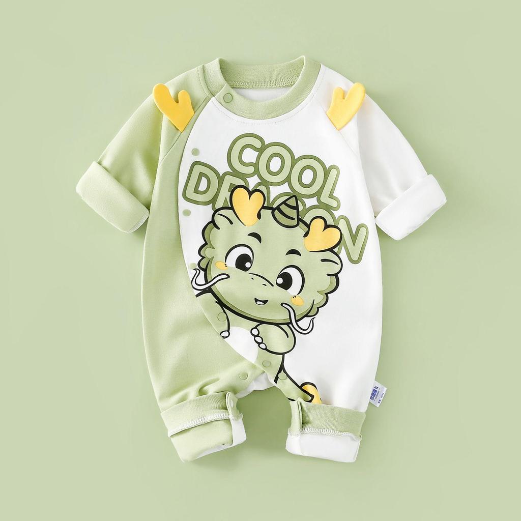 Newborn Unisex Cotton Rompers: Long Sleeve Onesies for Spring & Autumn