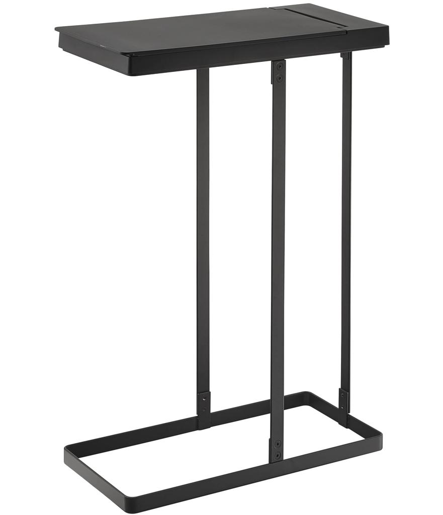 Yamazaki Jitsugyo Slim Garbage Bag Holder with Lid 45L Black W19XD40XH54cm Tower Trash Can Easy To Remove Garbage Bags 5839 Approx.