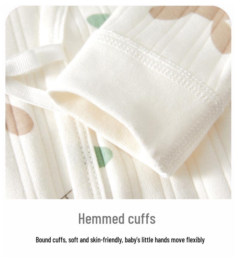 Salopetă cu mânecă lungă din bumbac pur pentru nou-născuți: Salopetă fără mâneci pentru băieți și fete, potrivită pentru tot anul