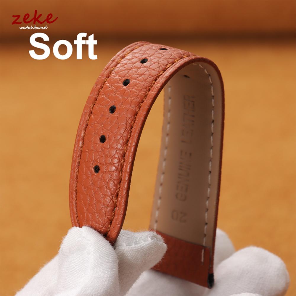 Cinturino Orologio in Vera Pelle di Vitello Business con Texture Litchi 18mm 19mm 20mm 21mm 22mm Cinturino da Polso con Fibbia a Farfalla