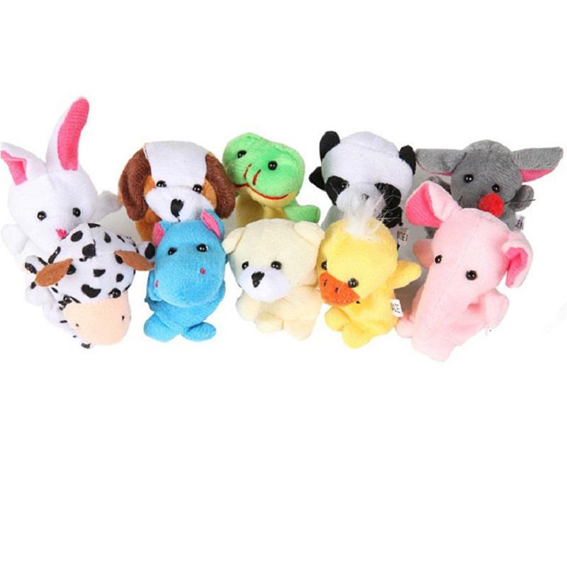 10 Stück/Set Fingerpuppen Mini-Tiere Pädagogische Hand Cartoon Tier Plüschpuppe Fingerpuppen Spielzeug Für Kinder Geschenke