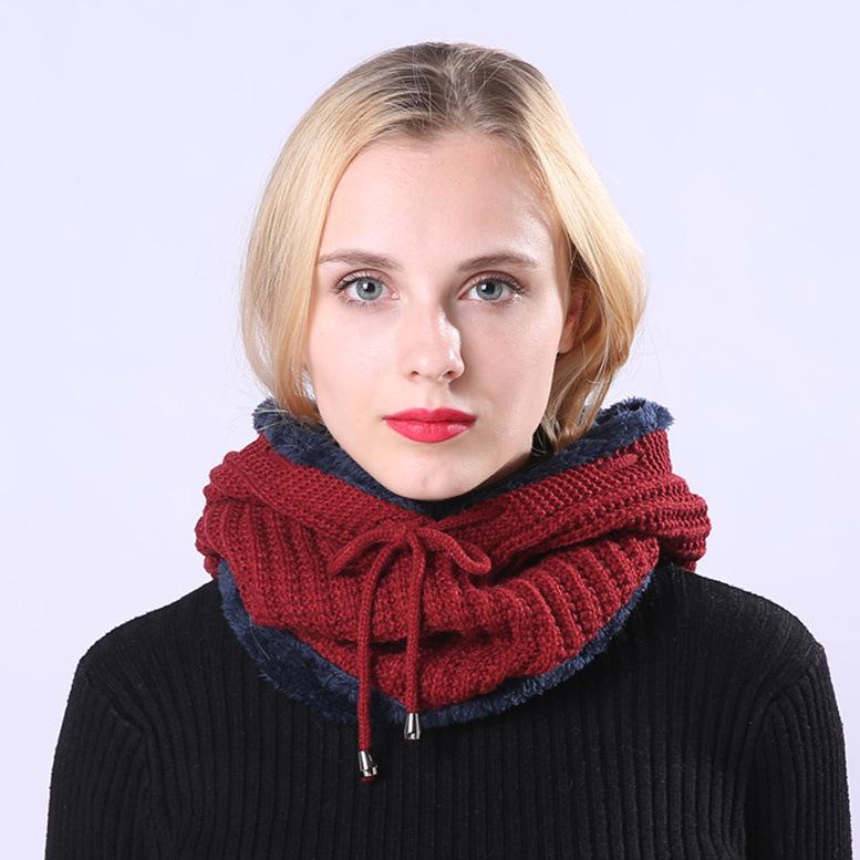 Warm Men's and Women's Headscarves Striped Fashionable One Piece Fleece and Thickened Cycling Earmuffs